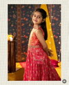 OC 164Heavy Faux Georgette With Digital Print Work With Embroidered Siqunce Work Kids Wear Gown Online Wholesale
